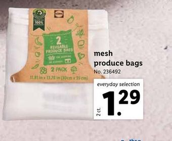 Lidl Mesh produce bags offer