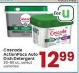 Albertsons Cascade ActionPacs Auto Dish Detergent offer