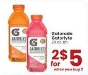 Albertsons Gatorade Gatorlyte 20 oz offer