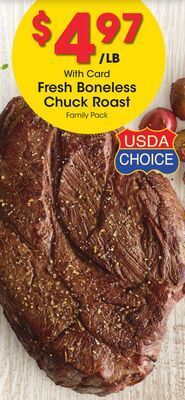 Kroger Fresh boneless chuck roast offer