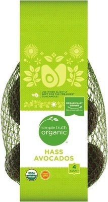 Kroger Simple truth organic avocados offer