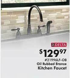 Valu Home Centers Oil rubbed bronze kitchen faucet delta offer