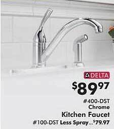 Valu Home Centers Chrome kitchen faucet delta offer
