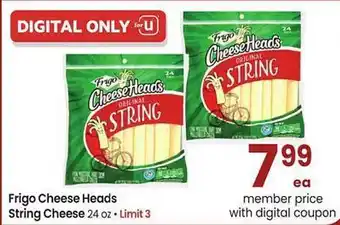 Albertsons Frigo cheese heads string cheese offer