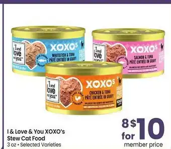 Albertsons I & love & you xoxo's stew cat food offer