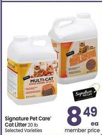 Albertsons Signature pet care cat litter offer