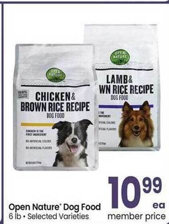 Albertsons Open nature dog food offer