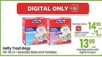 Albertsons Hefty trash bags offer