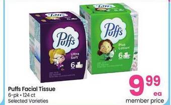 Albertsons Puffs facial tissue offer