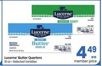 Albertsons Lucerne butter quarters offer
