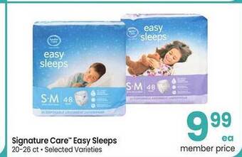 Albertsons Signature care easy sleeps offer