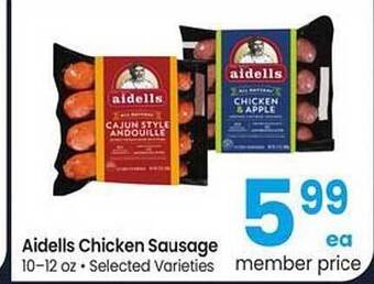 Albertsons Aidells chicken sausage offer