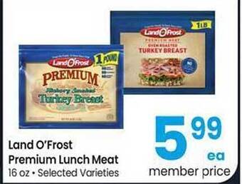 Albertsons Land o'frost premium lunch meat offer