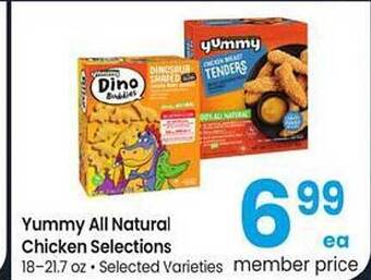 Albertsons Yummy all natural chicken selections offer