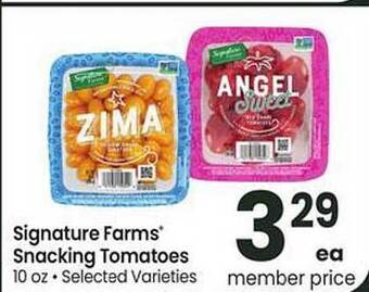 Albertsons Signature farms snacking tomatoes offer