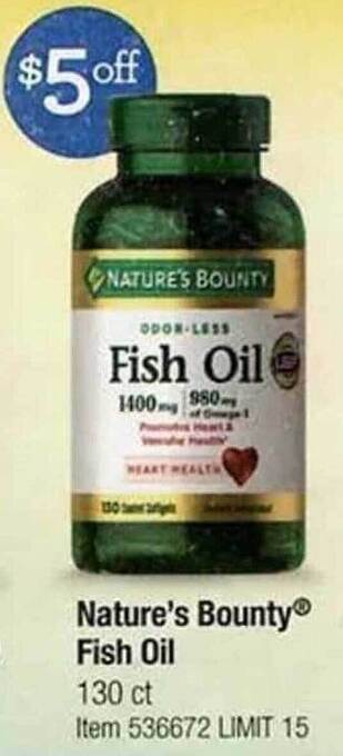 Costco Nature's bounty fish oil offer