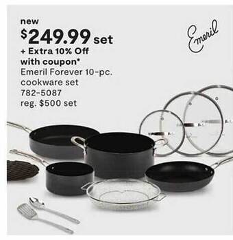 JC Penney Emeril forever 10-pc cookware set offer