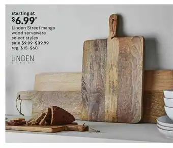 JC Penney Linden street mango wood serveware select styles offer