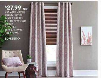 JC Penney Sun zero delfina energy-saving 100% blackout 84 offer
