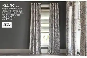 JC Penney Eclipse ambiance draft stopper 100% blackout 84 offer