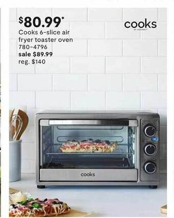 JC Penney Cooks 6-slice air fryer toaster oven offer