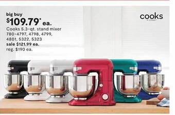 JC Penney Cooks 5.3-qt stand mixer offer