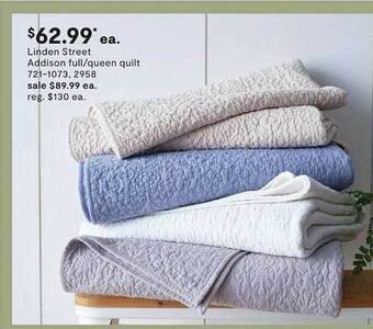 JC Penney Linden street addison full queen quilt offer