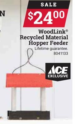 Ace Hardware Woodlink® recycled material hopper feeder offer