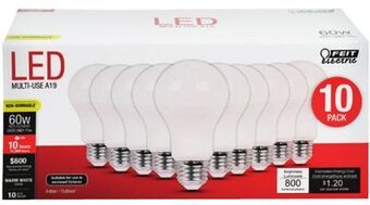 Ace Hardware Feit electric led a-line bulb 10/pk., led linear bulb 2/pk. or led garage light offer