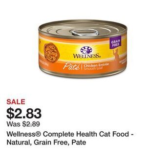 Petsmart Wellness® complete health cat food - natural, grain free, pate offer