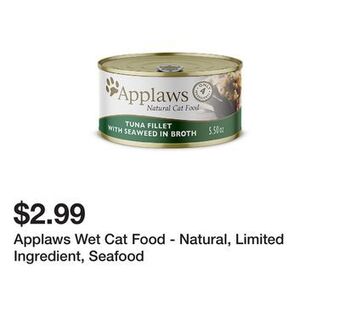 Petsmart Applaws wet cat food - natural, limited ingredient, seafood offer