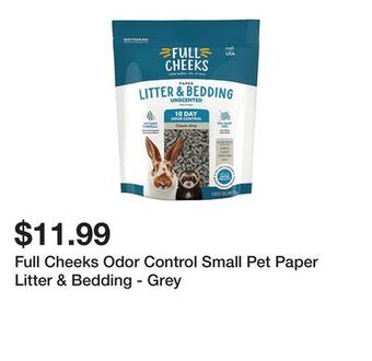 Petsmart Full cheeks odor control small pet paper litter & bedding - grey offer