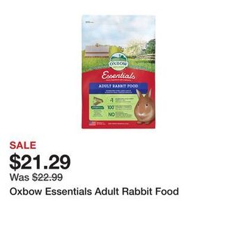 Petsmart Oxbow essentials adult rabbit food offer