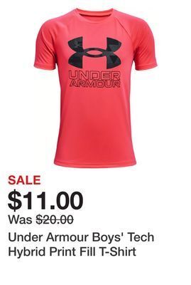 Dick's Sporting Goods Under armour boys' tech hybrid print fill t-shirt offer