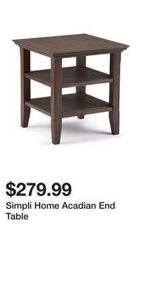 Kohl's Simpli home acadian end table offer