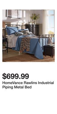 Kohl's Homevance rawlins industrial piping metal bed offer