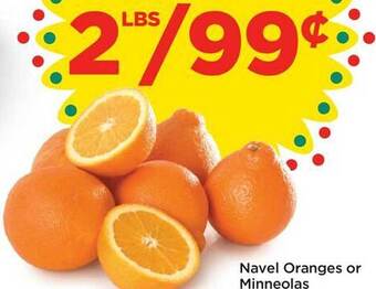 Food 4 Less Navel oranges or minneolas offer