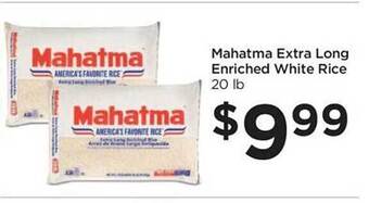 Food 4 Less Mahatma extra long enriched white rice offer