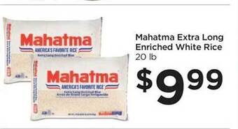 Foods Co Mahatma extra long enriched white rice offer