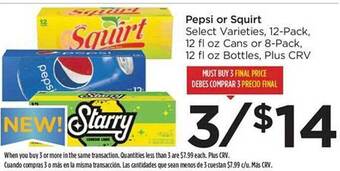 Foods Co Pepsi or squirt offer