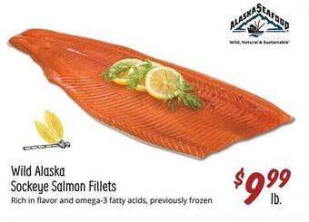 Sprouts Farmers Market Wild alaska sockeye salmon fillets offer