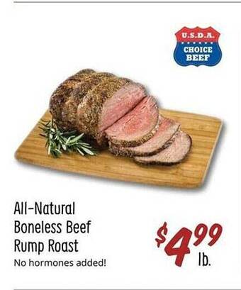 Sprouts Farmers Market All-natural boneless beef rump roast offer