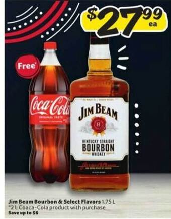 Winn Dixie Jim beam bourbon & select flavors offer
