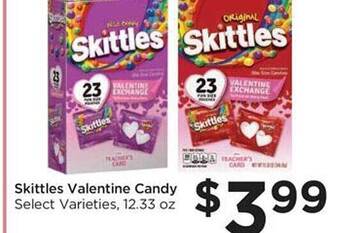 Food 4 Less Skittles valentine candy offer