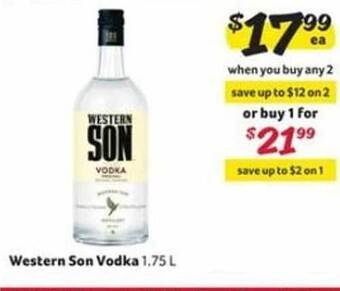 Winn Dixie Western son vodka offer