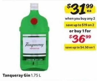 Winn Dixie Tanqueray gin offer