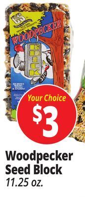 Ocean State Job Lot Woodpecker seed block offer