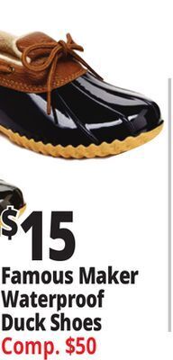 Ocean State Job Lot Famous maker waterproof duck shoes offer