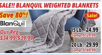 Ocean State Job Lot Blanquil weighted blankets offer