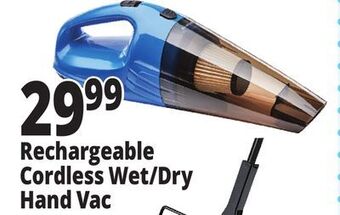 Ocean State Job Lot Rechargeable cordless wet/dry hand vac offer